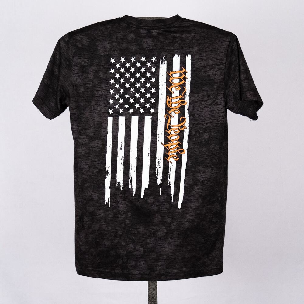 Howitzer Patriot Men's Short Sleeve T-Shirt Size SMALL Patriotic Flag USA Black